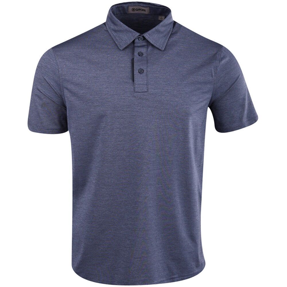 NEW G/FORE Men's Melange Ice Nylon Polo Golf Shirt Twilight XL